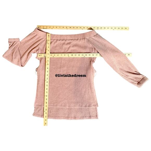 #T83 SABO Skirt Soft Ribbed Off The Shoulder Sweater SZ L $79 - Picture 14 of 15